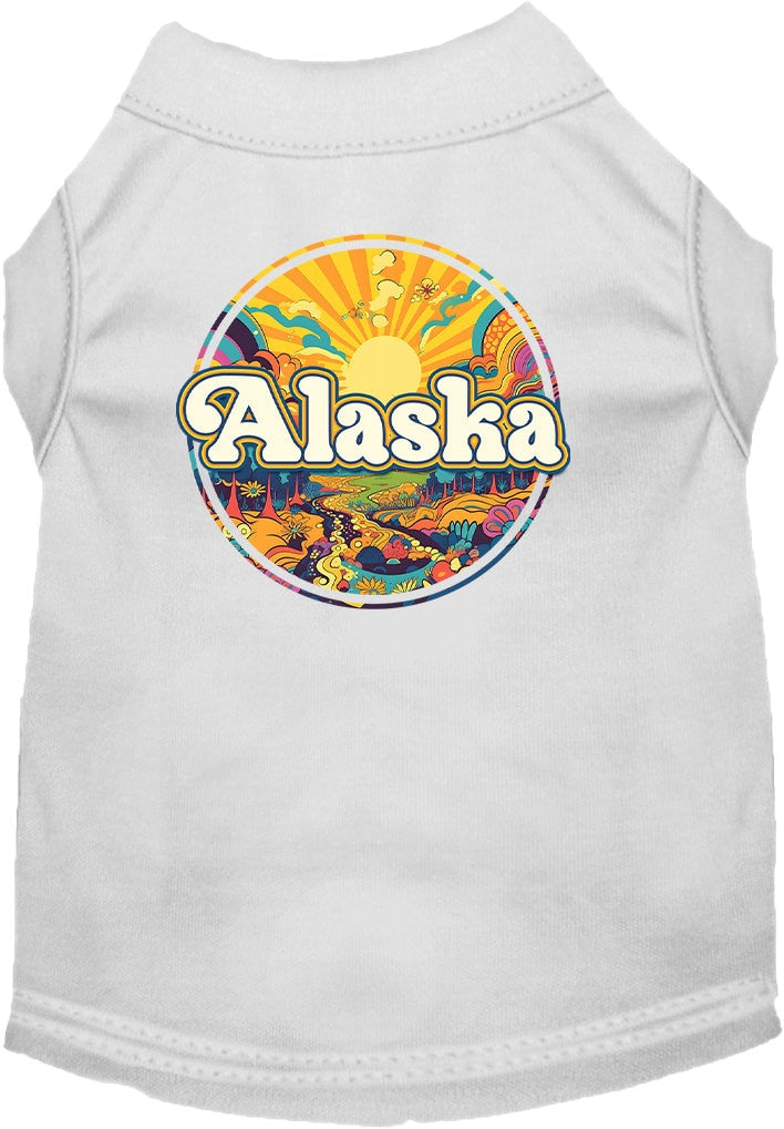 Pet Dog & Cat Screen Printed Shirt, "Alaska Trippy Peaks"