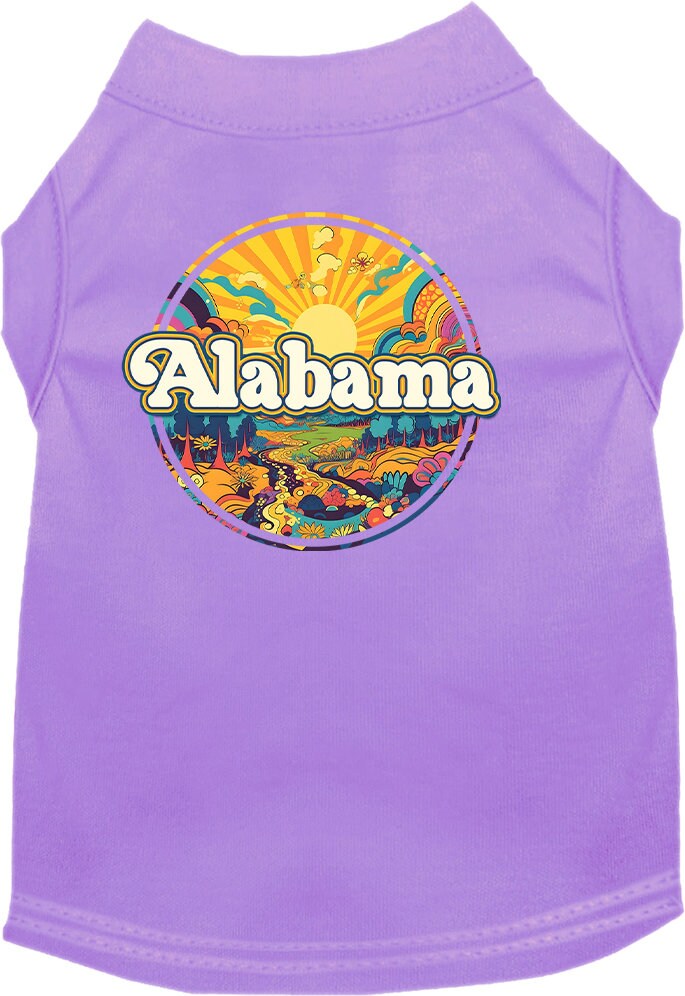 Pet Dog & Cat Screen Printed Shirt, "Alabama Trippy Peaks"