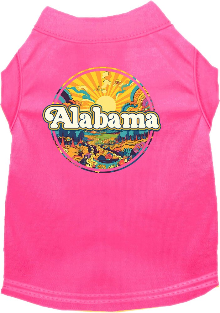 Pet Dog & Cat Screen Printed Shirt, "Alabama Trippy Peaks"