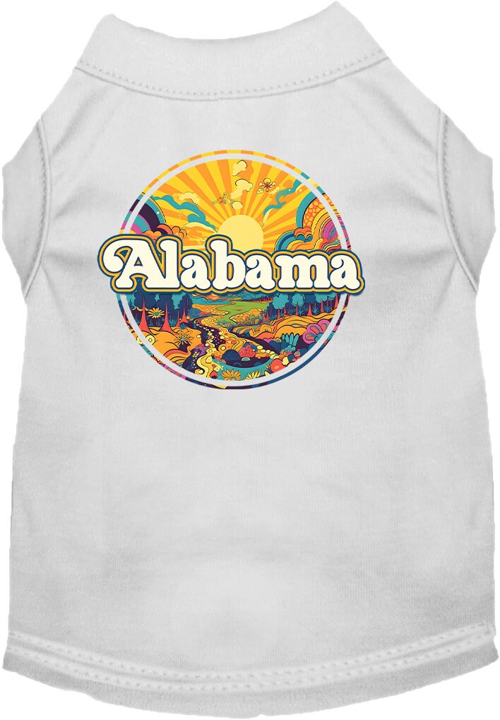 Pet Dog & Cat Screen Printed Shirt, "Alabama Trippy Peaks"