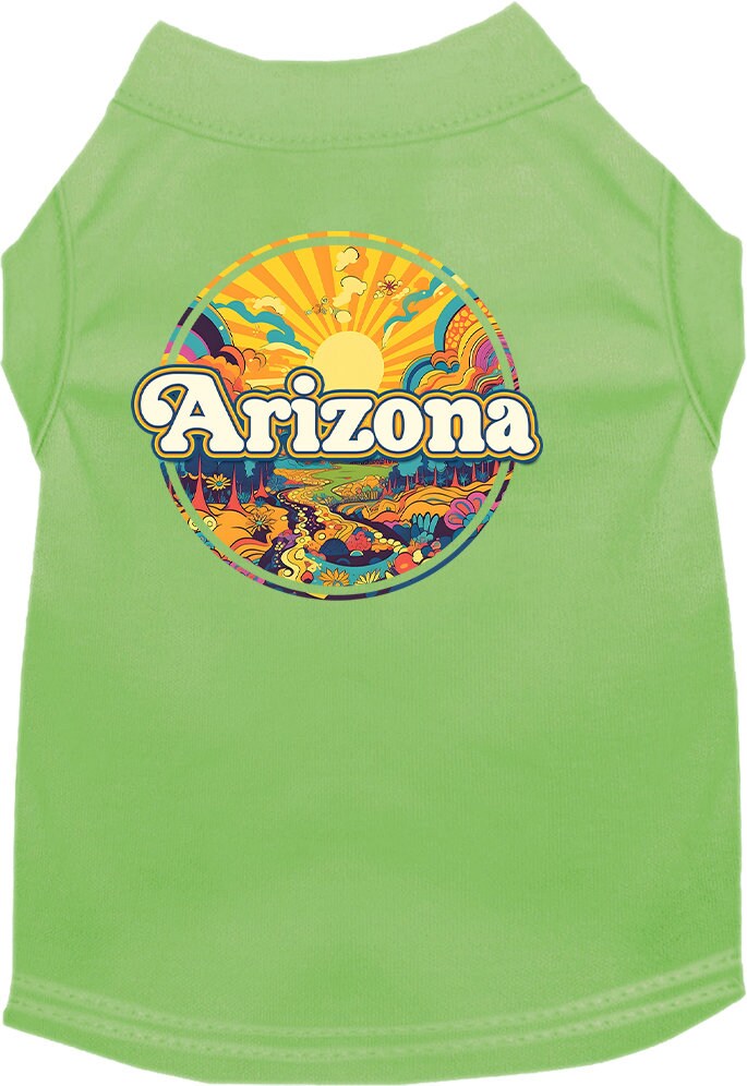 Pet Dog & Cat Screen Printed Shirt, "Arizona Trippy Peaks"