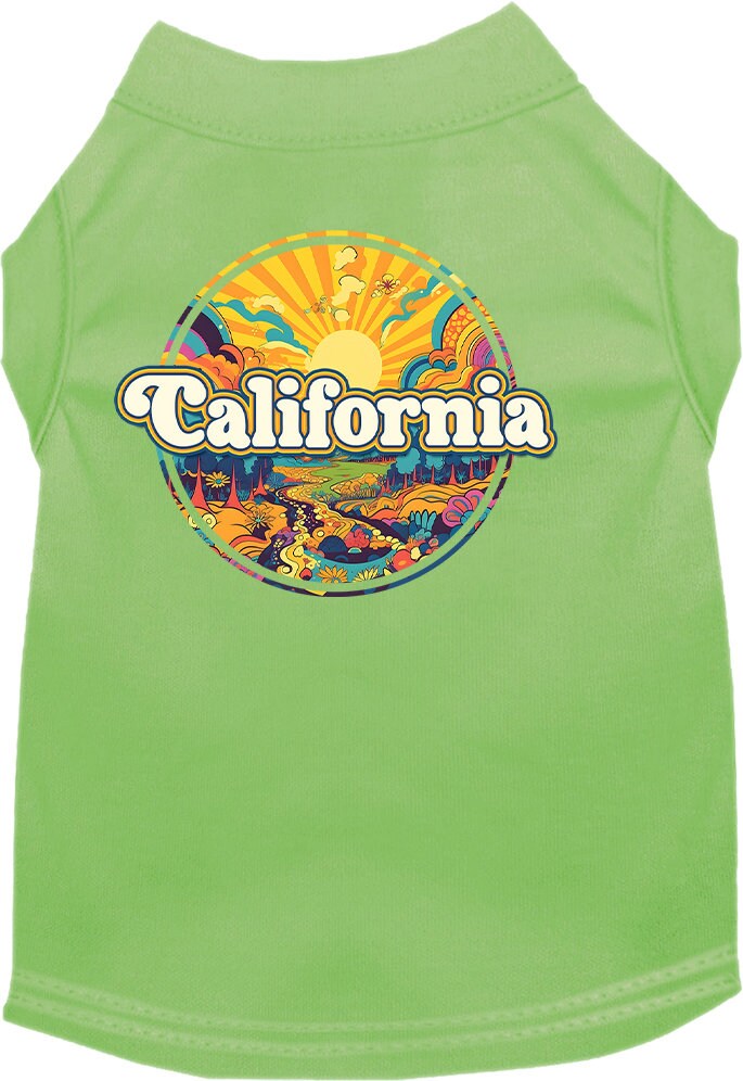 Pet Dog & Cat Screen Printed Shirt, "California Trippy Peaks"