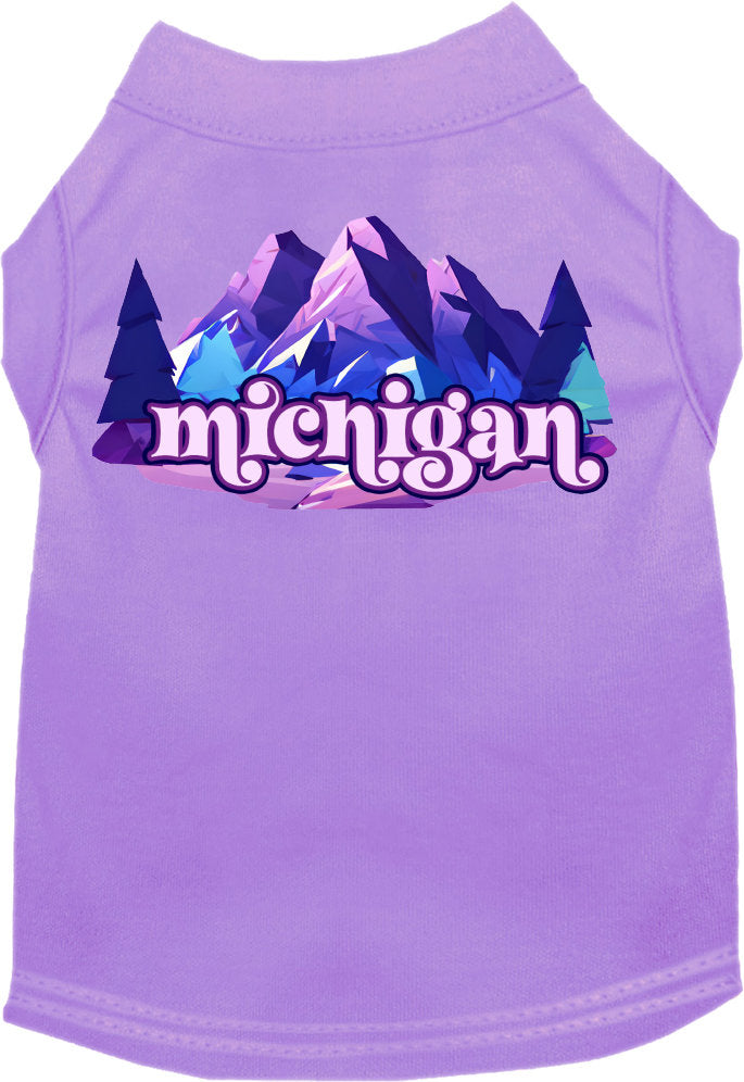 Pet Dog & Cat Screen Printed Shirt, "Michigan Alpine Pawscape"