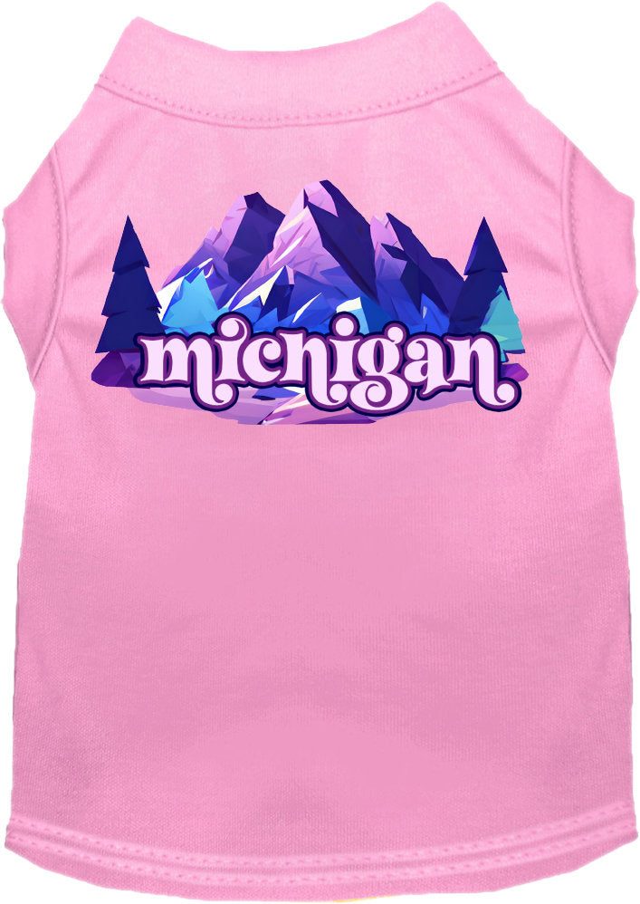 Pet Dog & Cat Screen Printed Shirt, "Michigan Alpine Pawscape"