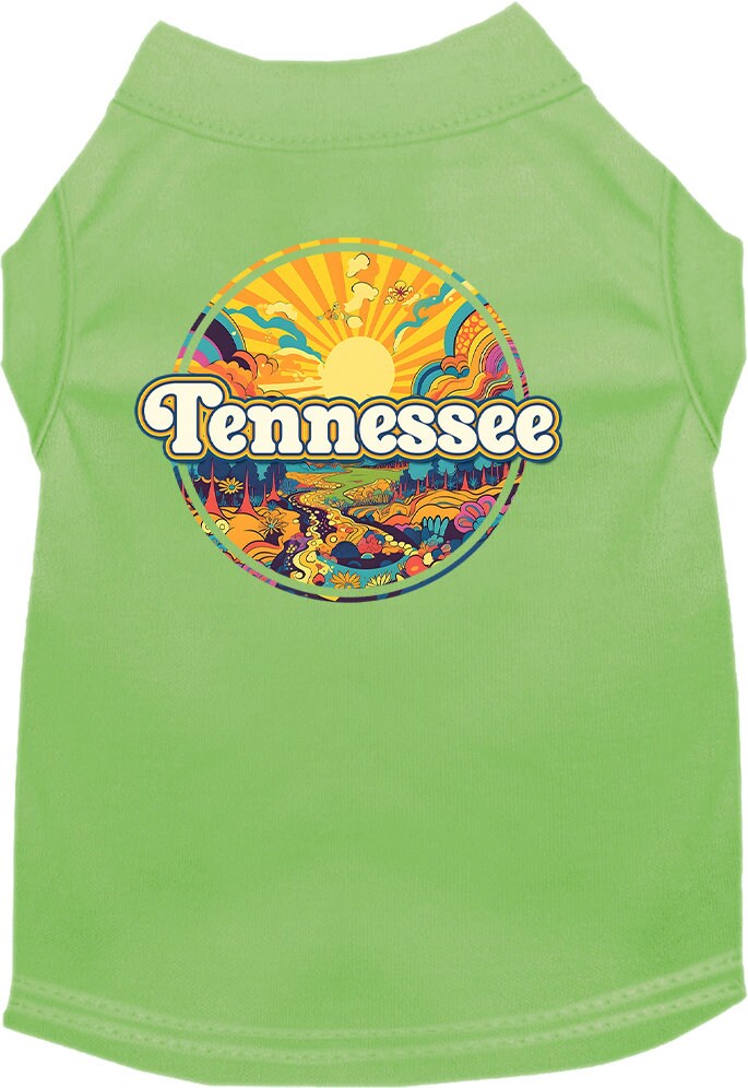 Pet Dog & Cat Screen Printed Shirt, "Tennessee Trippy Peaks"