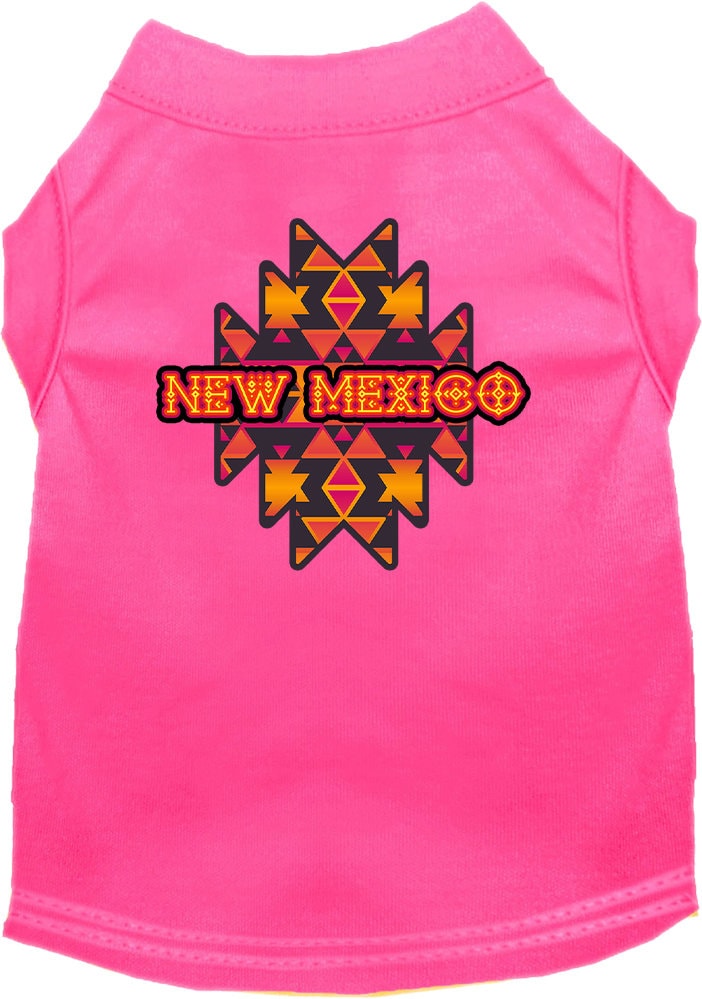 Pet Dog & Cat Screen Printed Shirt for Small to Medium Pets (Sizes XS-XL), "New Mexico Navajo Tribal"