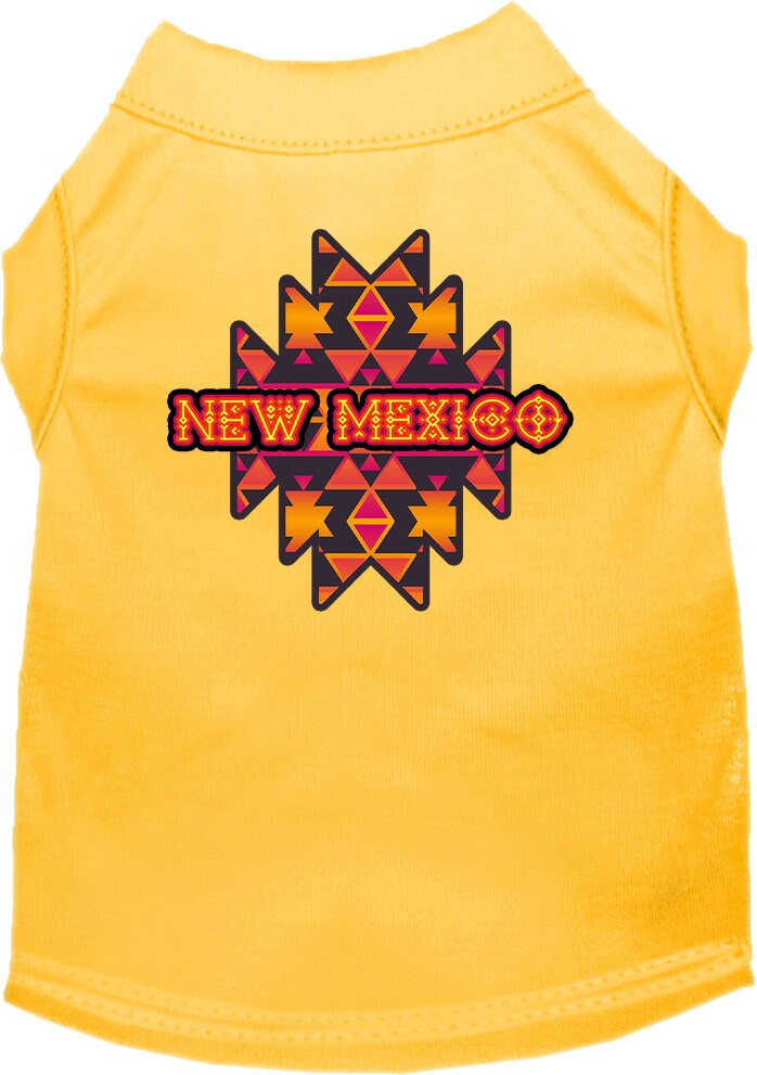 Pet Dog & Cat Screen Printed Shirt for Small to Medium Pets (Sizes XS-XL), "New Mexico Navajo Tribal"