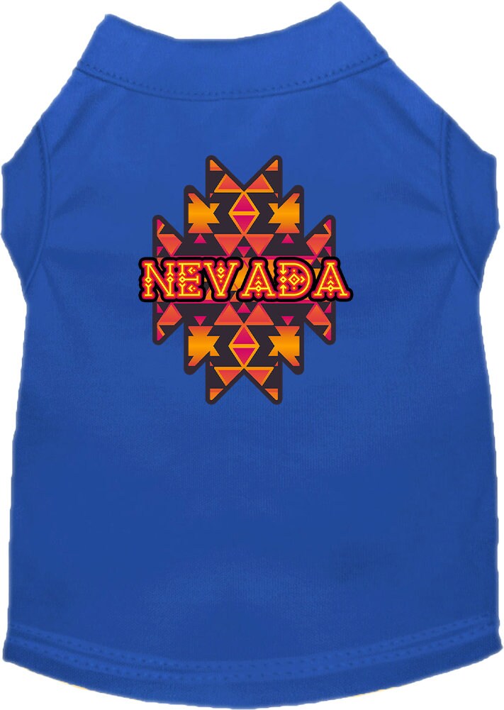 Pet Dog & Cat Screen Printed Shirt for Small to Medium Pets (Sizes XS-XL), "Nevada Navajo Tribal"