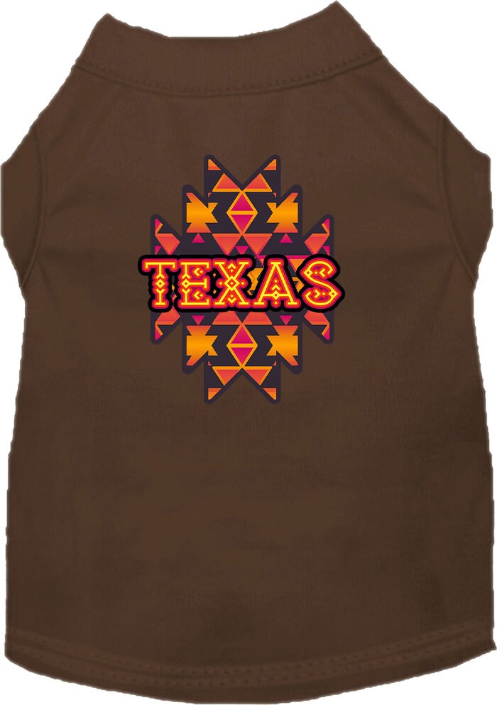 Pet Dog & Cat Screen Printed Shirt for Medium to Large Pets (Sizes 2XL-6XL), "Texas Navajo Tribal"