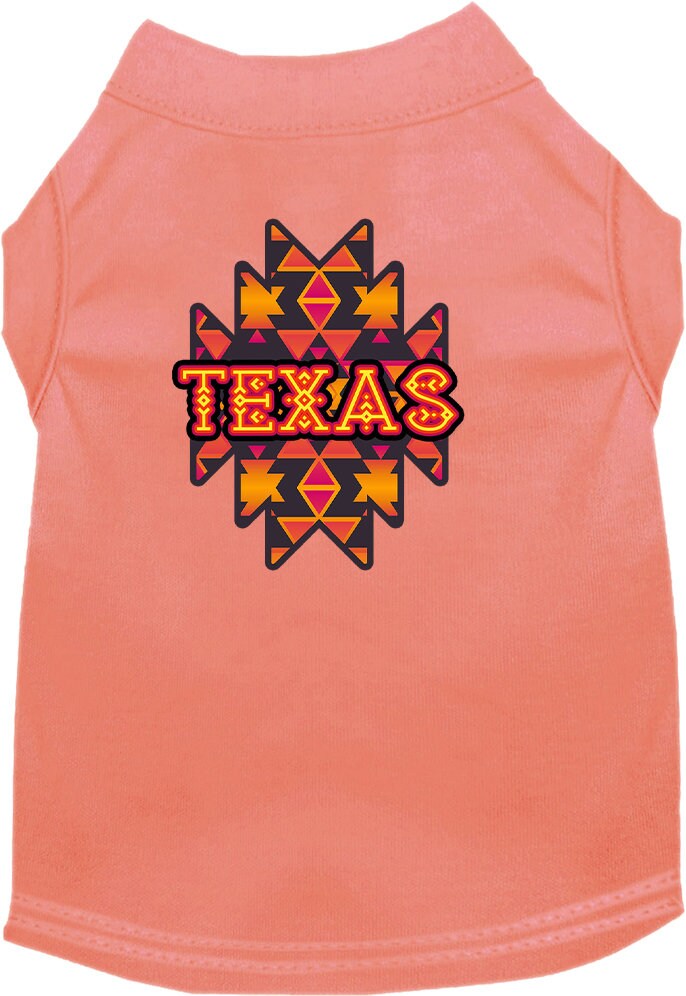 Pet Dog & Cat Screen Printed Shirt for Small to Medium Pets (Sizes XS-XL), "Texas Navajo Tribal"