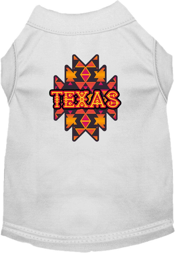 Pet Dog & Cat Screen Printed Shirt for Small to Medium Pets (Sizes XS-XL), "Texas Navajo Tribal"