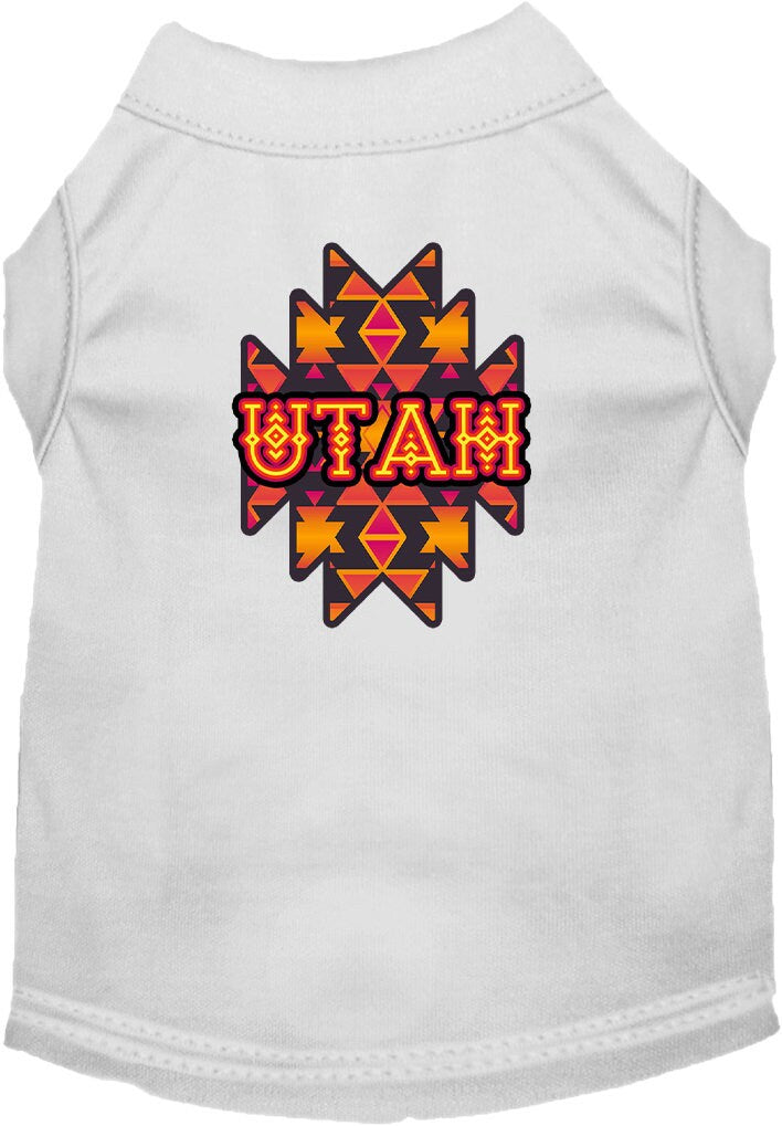 Pet Dog & Cat Screen Printed Shirt for Medium to Large Pets (Sizes 2XL-6XL), "Utah Navajo Tribal"