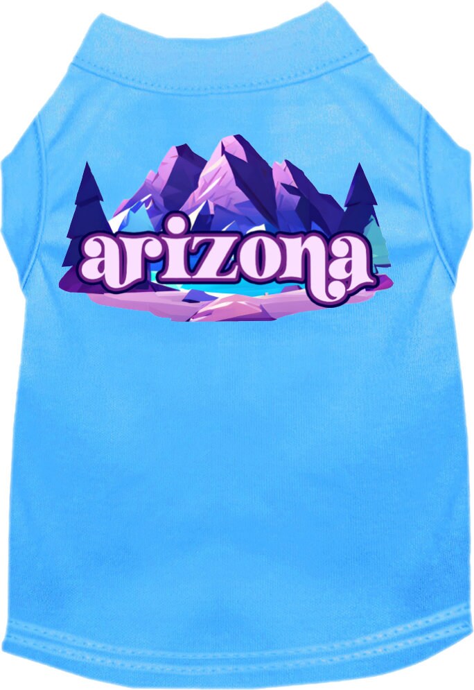 Pet Dog & Cat Screen Printed Shirt, "Arizona Alpine Pawscape"