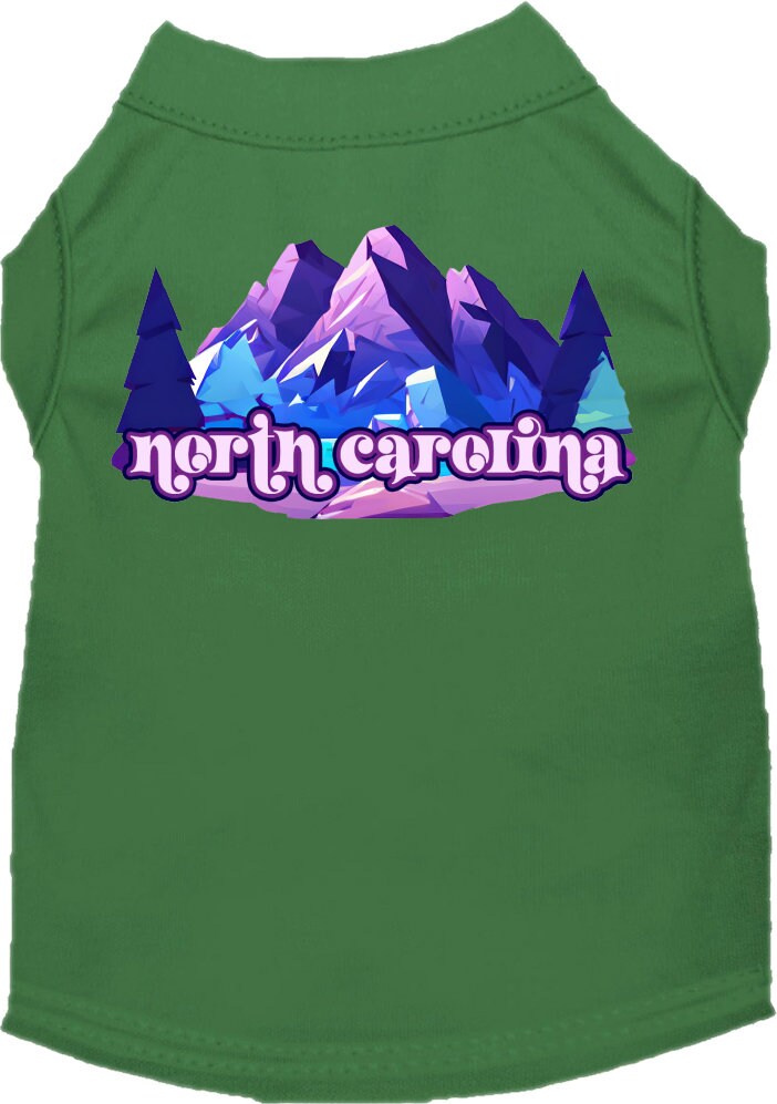 Pet Dog & Cat Screen Printed Shirt, "North Carolina Alpine Pawscape"