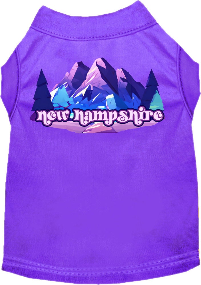 Pet Dog & Cat Screen Printed Shirt, "New Hampshire Alpine Pawscape"