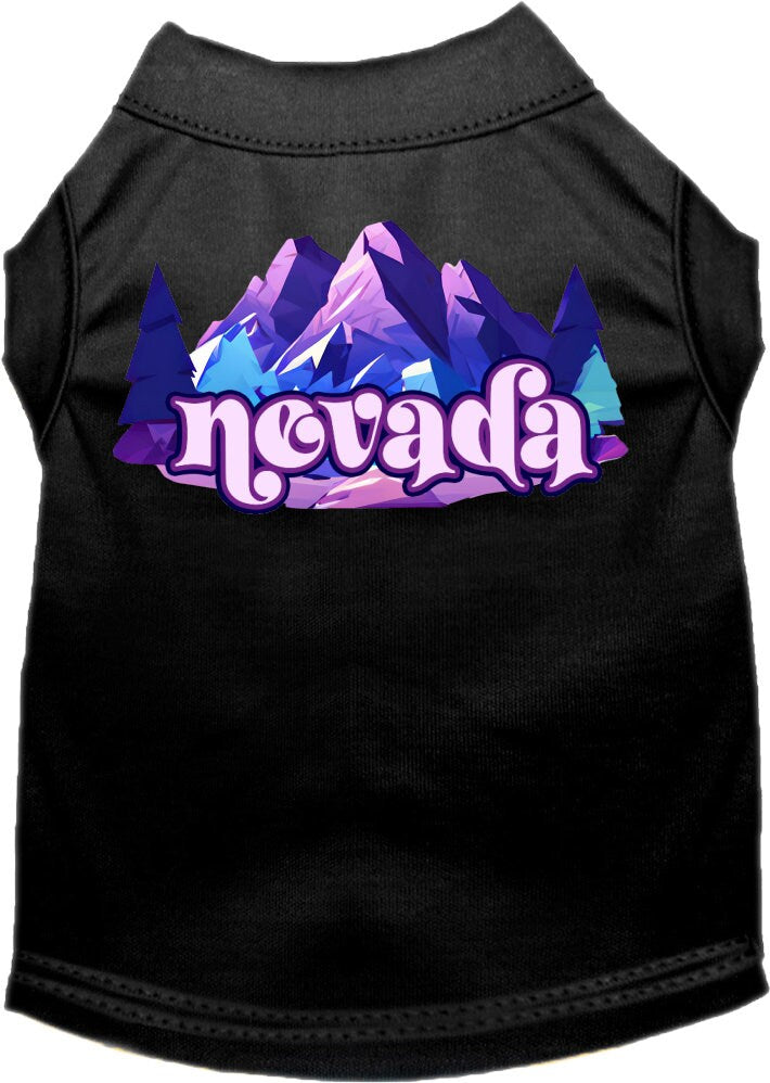 Pet Dog & Cat Screen Printed Shirt, "Nevada Alpine Pawscape"