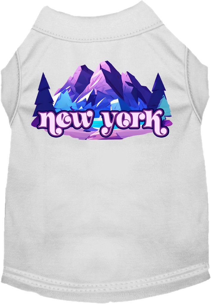 Pet Dog & Cat Screen Printed Shirt, "New York Alpine Pawscape"