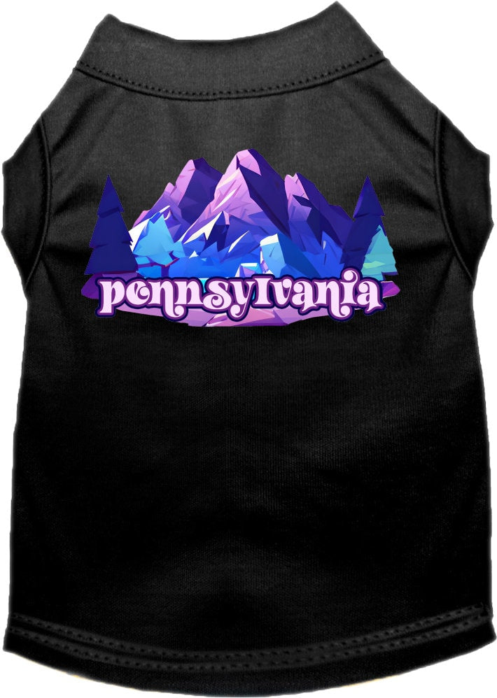 Pet Dog & Cat Screen Printed Shirt, "Pennsylvania Alpine Pawscape"