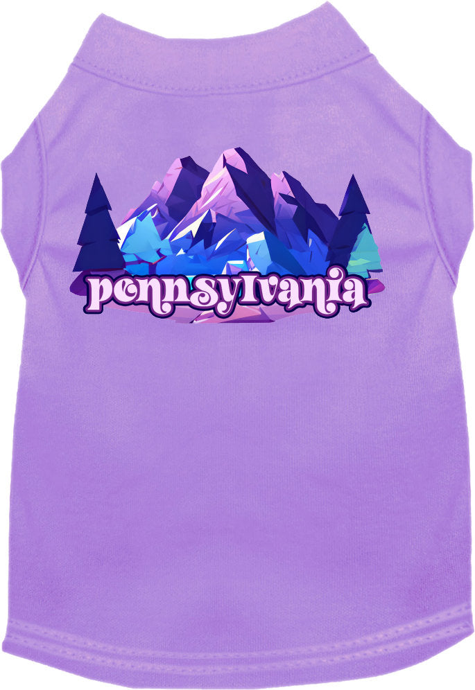 Pet Dog & Cat Screen Printed Shirt, "Pennsylvania Alpine Pawscape"