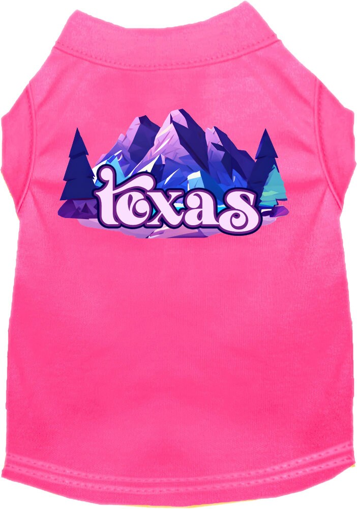 Pet Dog & Cat Screen Printed Shirt, "Texas Alpine Pawscape"