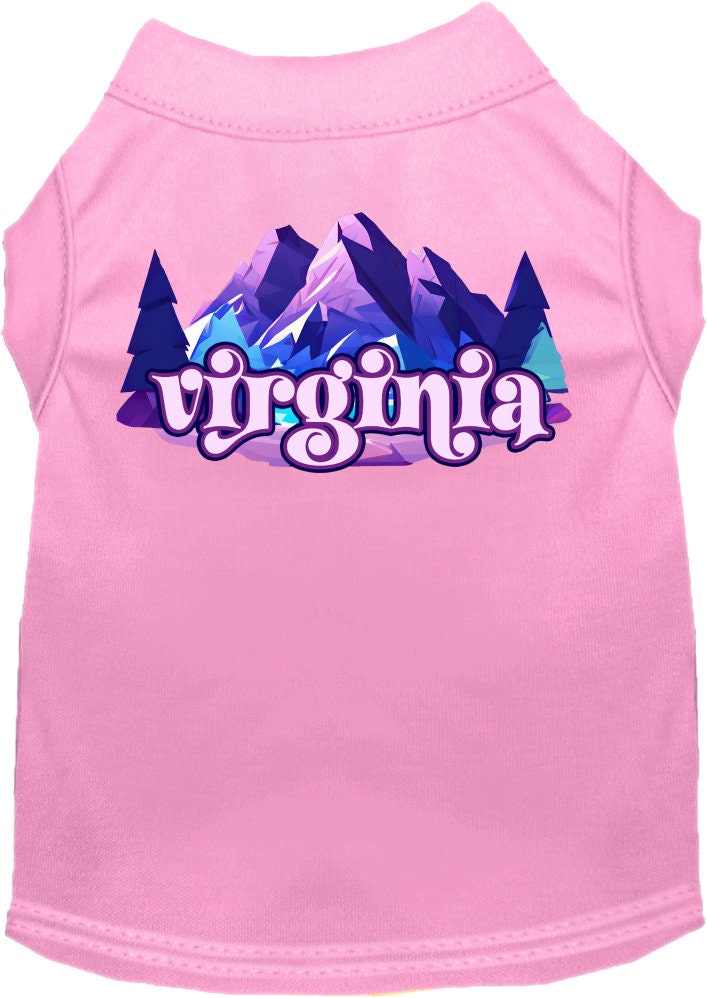 Pet Dog & Cat Screen Printed Shirt, "Virginia Alpine Pawscape"