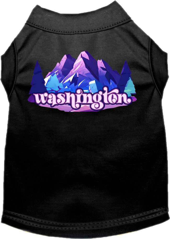 Pet Dog & Cat Screen Printed Shirt, "Washington Alpine Pawscape"