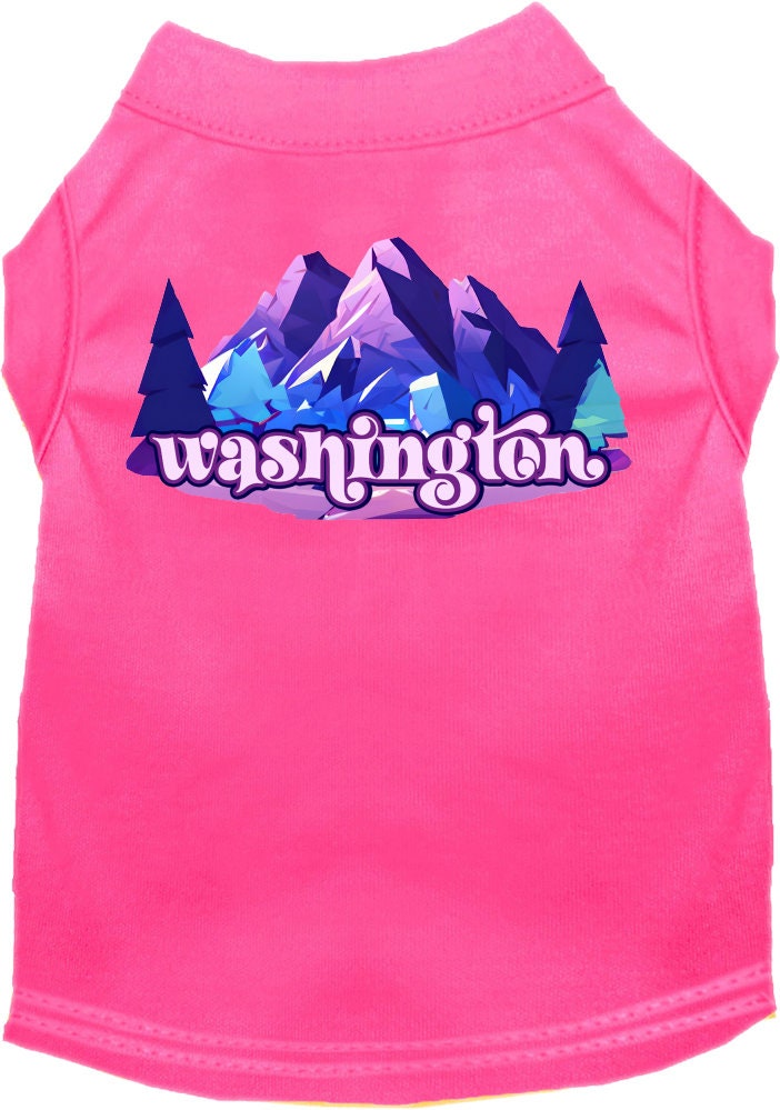 Pet Dog & Cat Screen Printed Shirt, "Washington Alpine Pawscape"