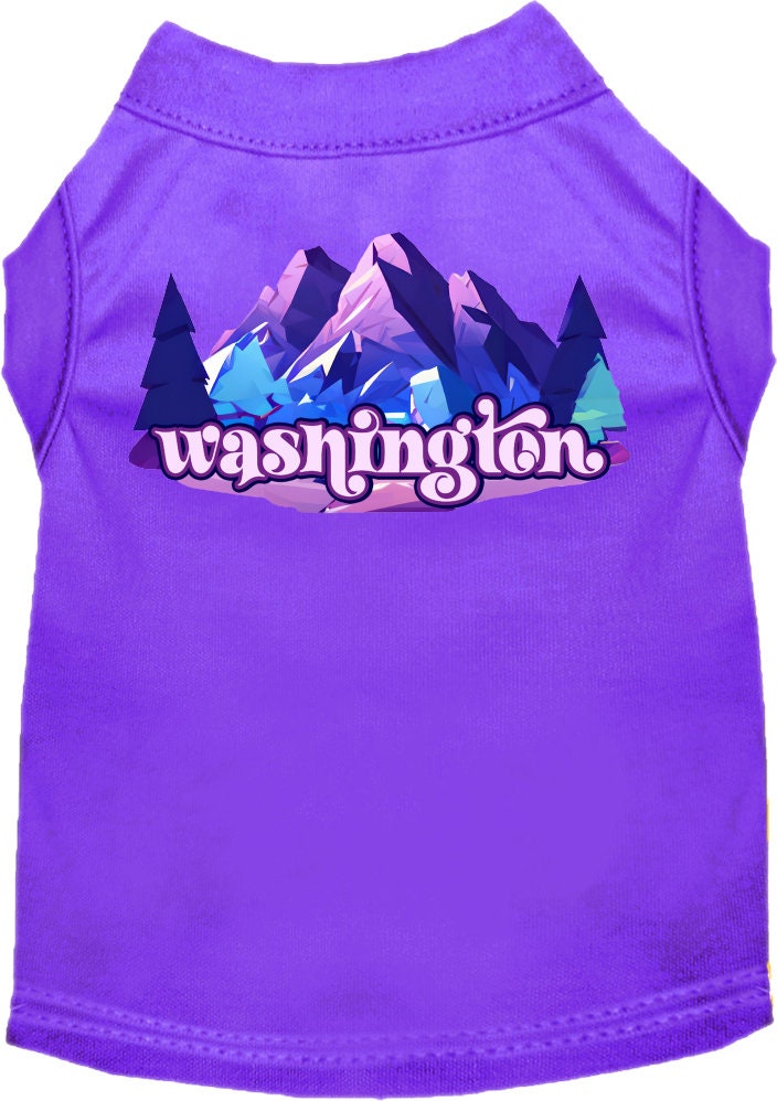 Pet Dog & Cat Screen Printed Shirt, "Washington Alpine Pawscape"