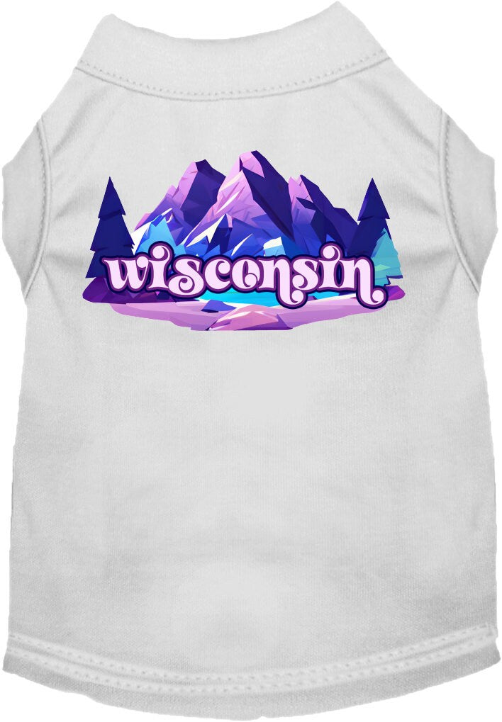 Pet Dog & Cat Screen Printed Shirt, "Wisconsin Alpine Pawscape"