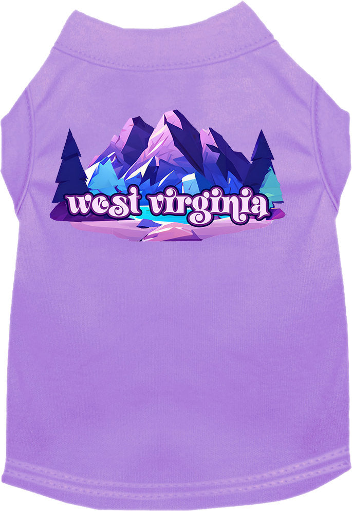 Pet Dog & Cat Screen Printed Shirt, "West Virginia Alpine Pawscape"