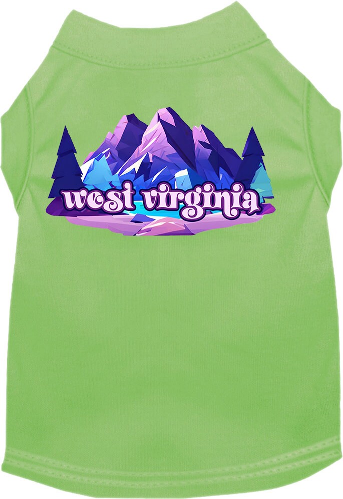 Pet Dog & Cat Screen Printed Shirt, "West Virginia Alpine Pawscape"