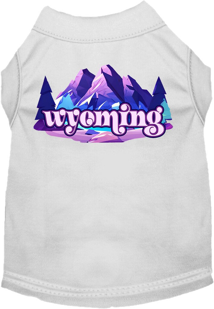 Pet Dog & Cat Screen Printed Shirt, "Wyoming Alpine Pawscape"