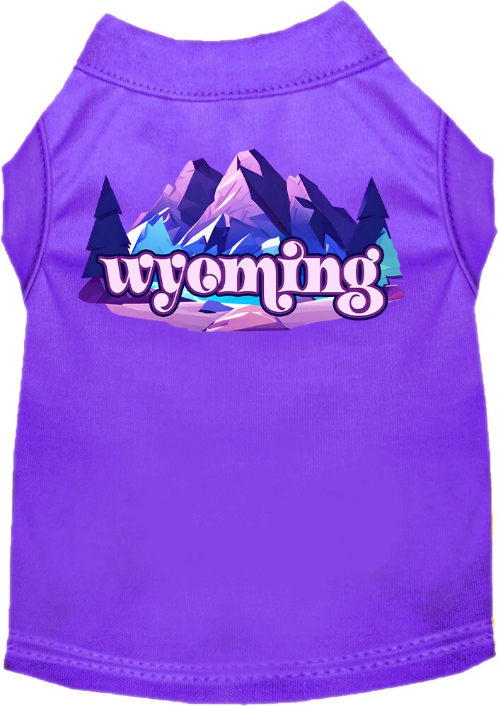 Pet Dog & Cat Screen Printed Shirt, "Wyoming Alpine Pawscape"