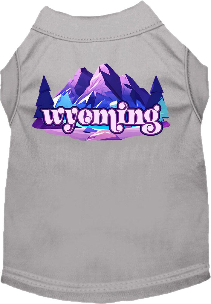 Pet Dog & Cat Screen Printed Shirt, "Wyoming Alpine Pawscape"