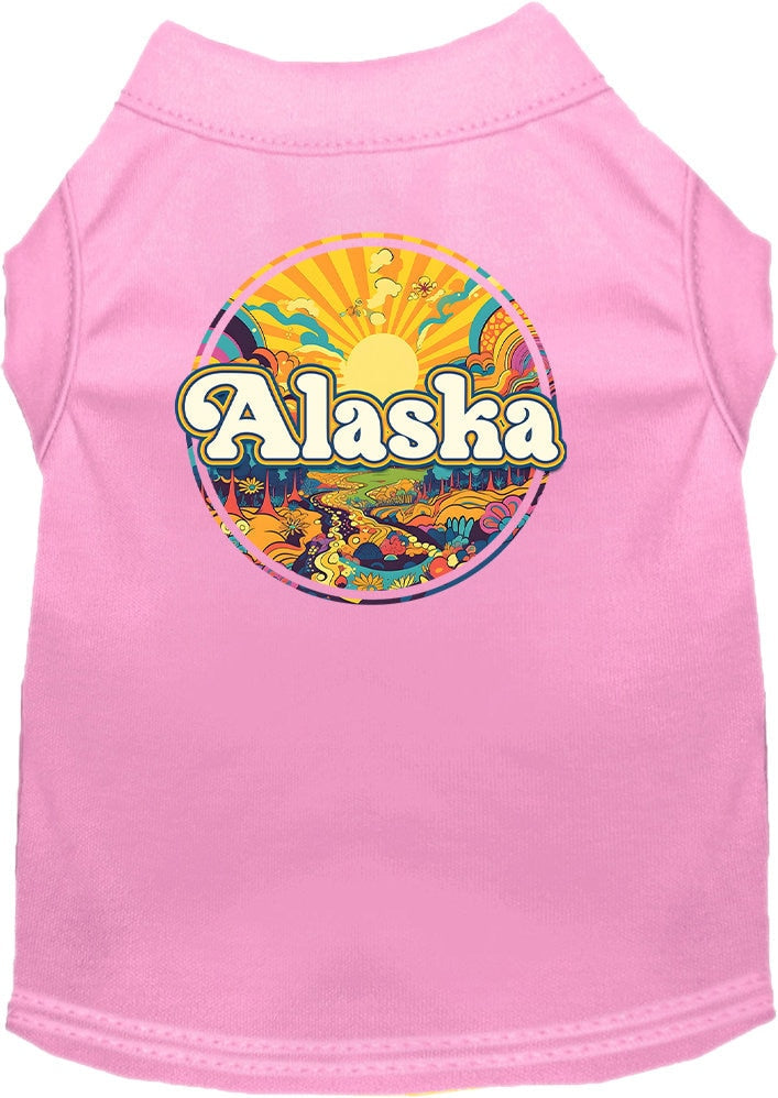 Pet Dog & Cat Screen Printed Shirt, "Alaska Trippy Peaks"