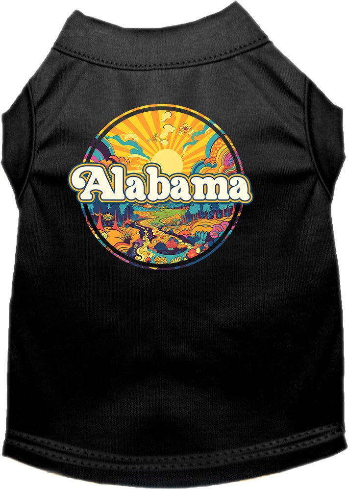 Pet Dog & Cat Screen Printed Shirt, "Alabama Trippy Peaks"