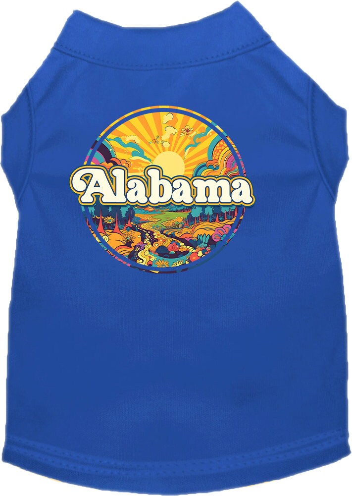 Pet Dog & Cat Screen Printed Shirt, "Alabama Trippy Peaks"