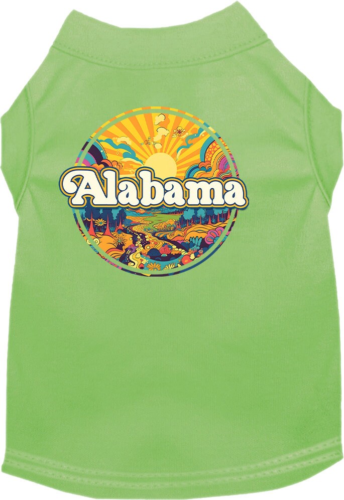 Pet Dog & Cat Screen Printed Shirt, "Alabama Trippy Peaks"