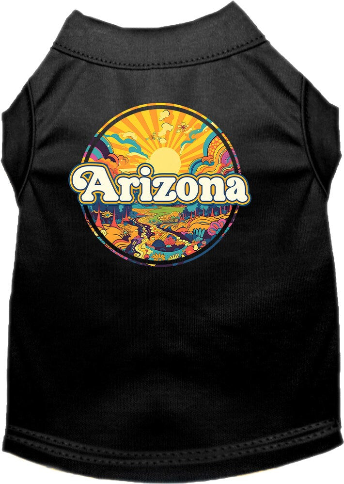 Pet Dog & Cat Screen Printed Shirt, "Arizona Trippy Peaks"