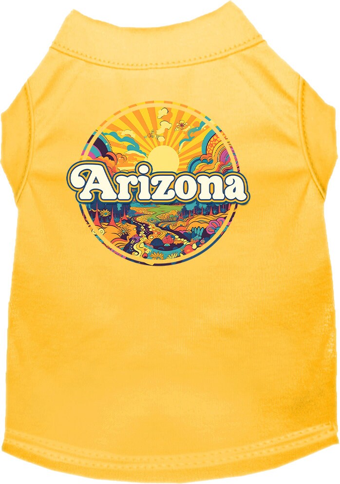 Pet Dog & Cat Screen Printed Shirt, "Arizona Trippy Peaks"