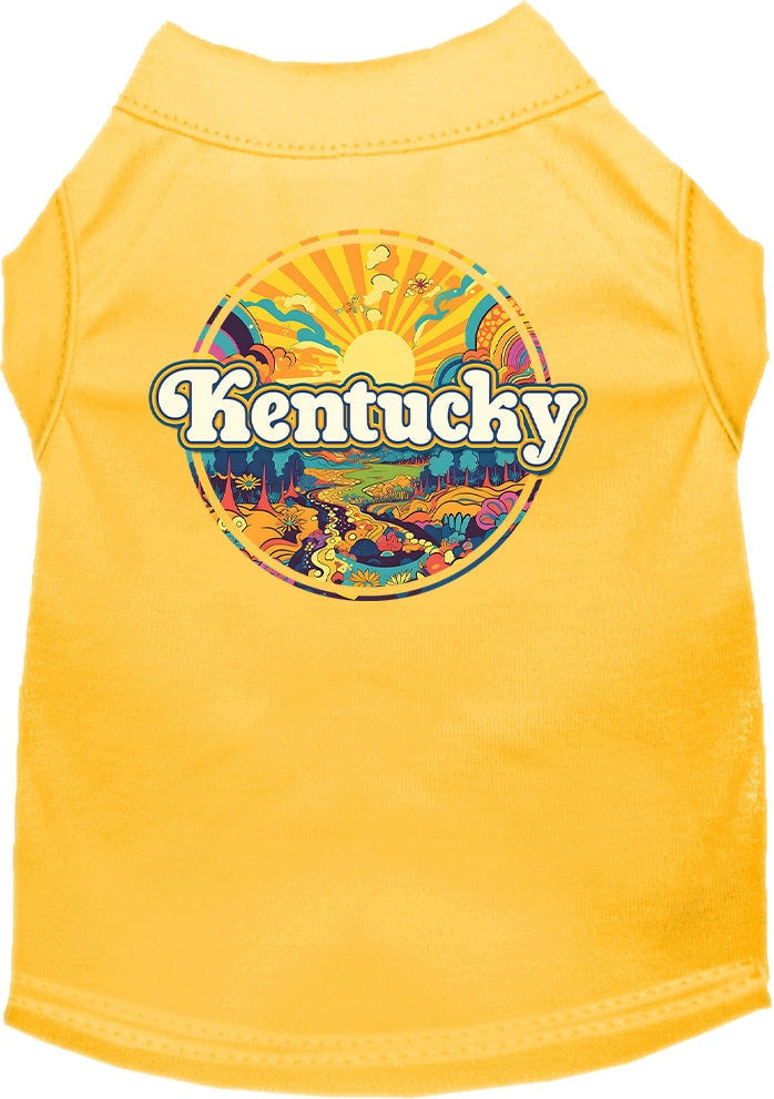 Pet Dog & Cat Screen Printed Shirt, "Kentucky Trippy Peaks"