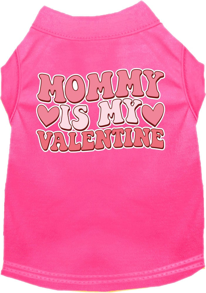 Pet Dog & Cat Screen Printed Shirt "Mommy Is My Valentine"