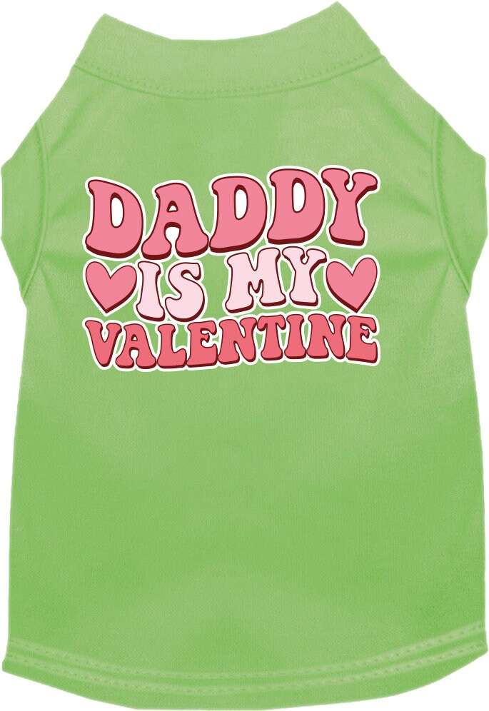 Pet Dog & Cat Screen Printed Shirt "Daddy Is My Valentine"