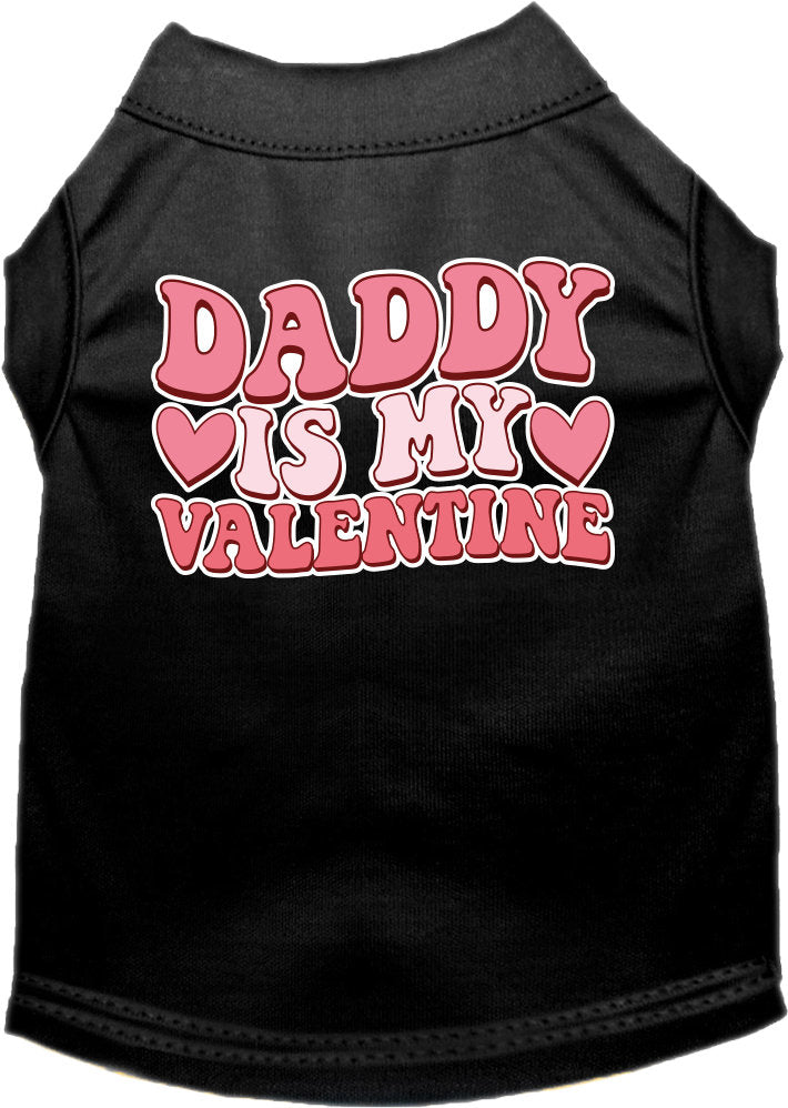 Pet Dog & Cat Screen Printed Shirt for Medium to Large Pets (Sizes 2XL-6XL), "Daddy Is My Valentine"