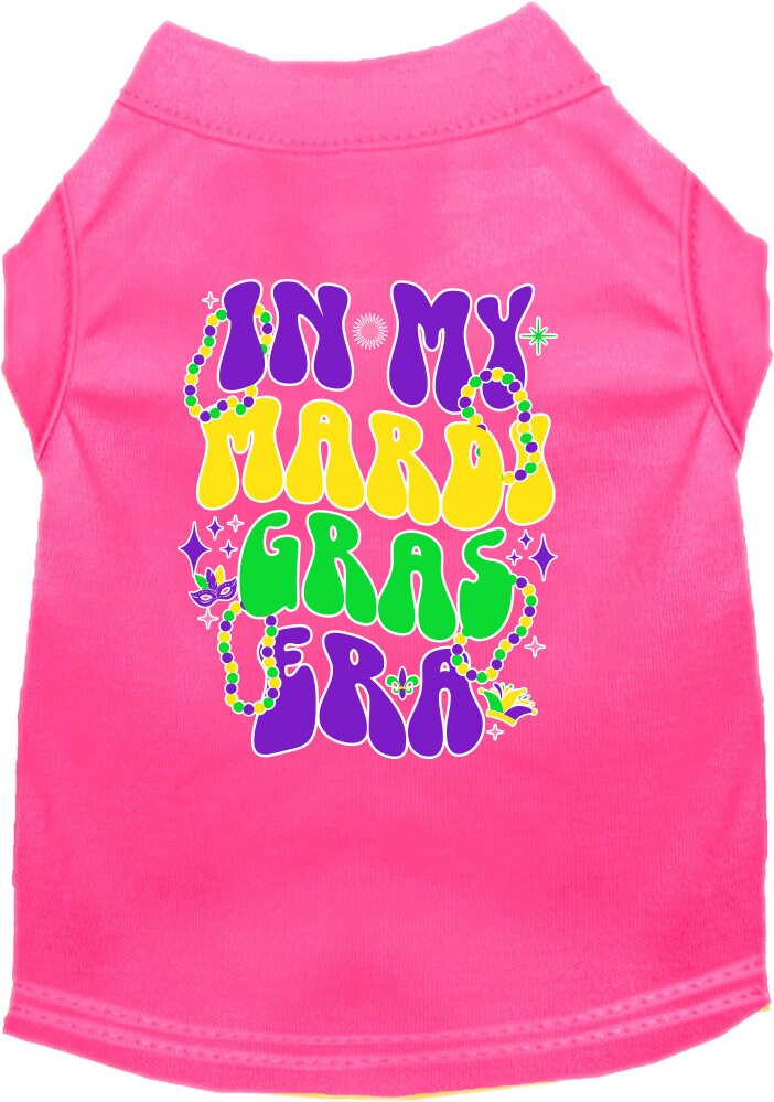 Pet Dog & Cat Screen Printed Shirt "In My Mardi Gras Era"