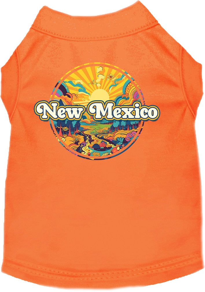 Pet Dog & Cat Screen Printed Shirt, "New Mexico Trippy Peaks"