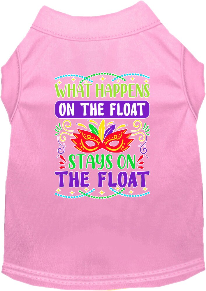 Pet Dog & Cat Screen Printed Shirt "What Happens On The Float, Stays On The Float"