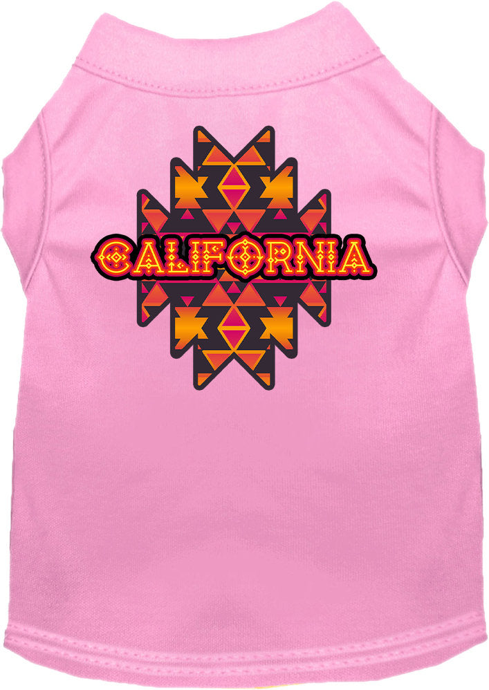 Pet Dog & Cat Screen Printed Shirt, "California Navajo Tribal"