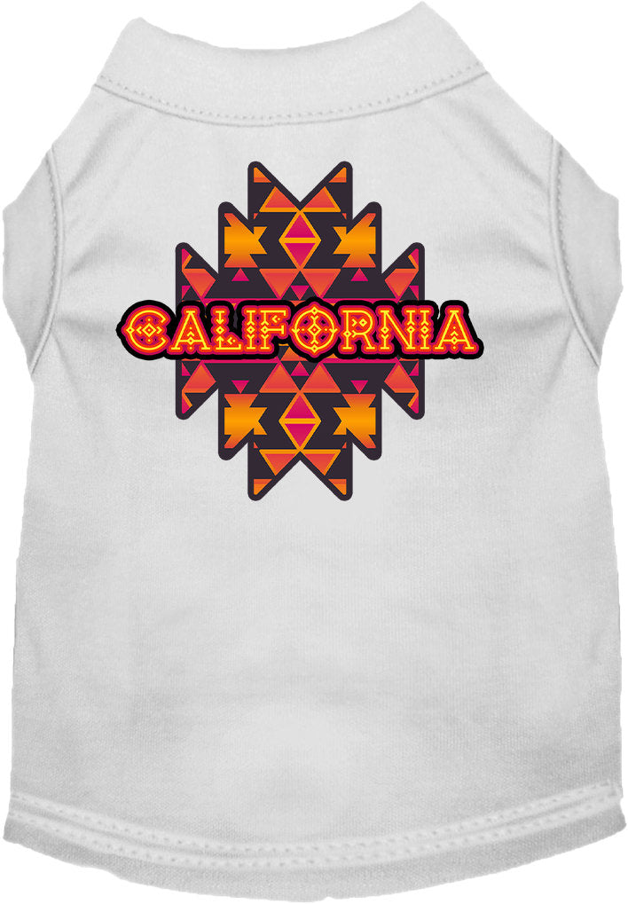 Pet Dog & Cat Screen Printed Shirt, "California Navajo Tribal"