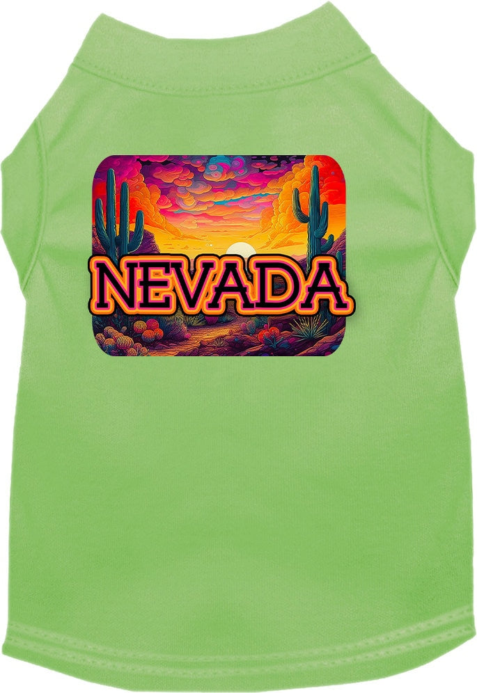 Pet Dog & Cat Screen Printed Shirt for Medium to Large Pets (Sizes 2XL-6XL), "Nevada Neon Desert"